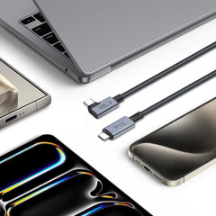 KÁBEL TECH-PROTECT ULTRABOOST MAX ”L” USB 4.0 8K 40GBPS TYPE-C CABLE PD240W 150CM GREY