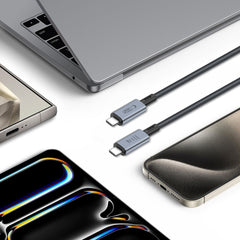 KÁBEL TECH-PROTECT ULTRABOOST MAX USB 4.0 8K 40GBPS TYPE-C CABLE PD240W 200CM GREY