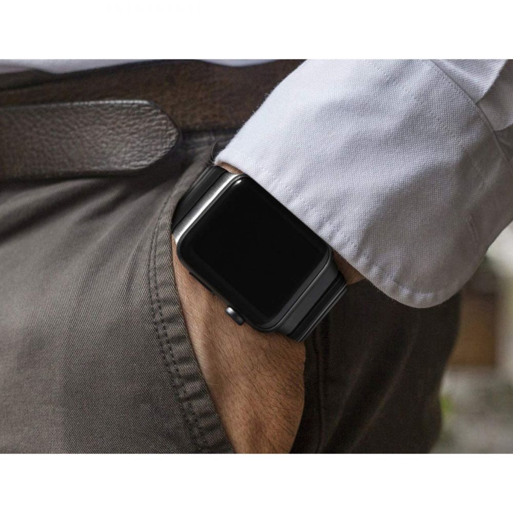 REMIENOK DOOP LINKBAND APPLE WATCH 4 / 5 / 6 / 7 / 8 / 9 / SE / ULTRA 1 / 2  (42 / 44 / 45 / 49 MM) BLACK