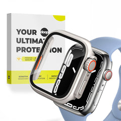 360° OCHRANNÉ PUZDRO NA APPLE WATCH 44 MM DOOP DEFENSE 360GUARD TITANIUM/ORANGE