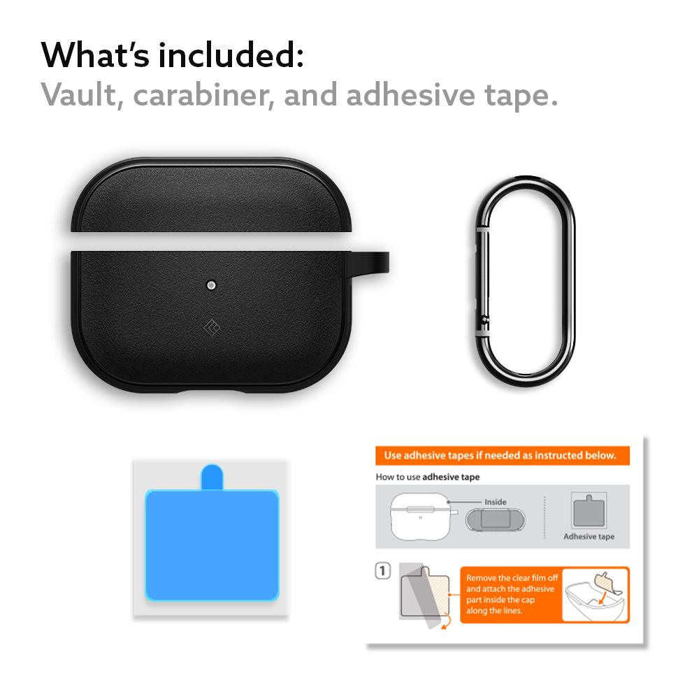 PUZDRO CASEOLOGY VAULT APPLE AIRPODS PRO 1 / 2 MATTE BLACK