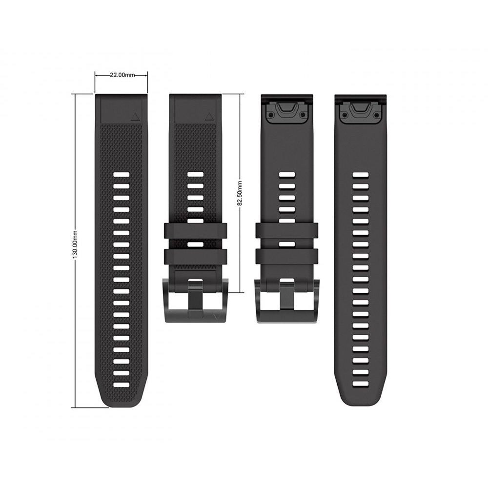 SILIKÓNOVÝ REMIENOK NA GARMIN 26MM FENIX 3 / 5X / 3HR / 5X PLUS / 6X / 6X PRO / 7X DOOP DISCOVERER BLACK