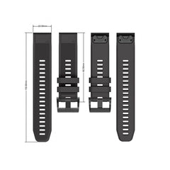 SILIKÓNOVÝ REMIENOK NA GARMIN 26MM FENIX 3 / 5X / 3HR / 5X PLUS / 6X / 6X PRO / 7X DOOP DISCOVERER BLACK