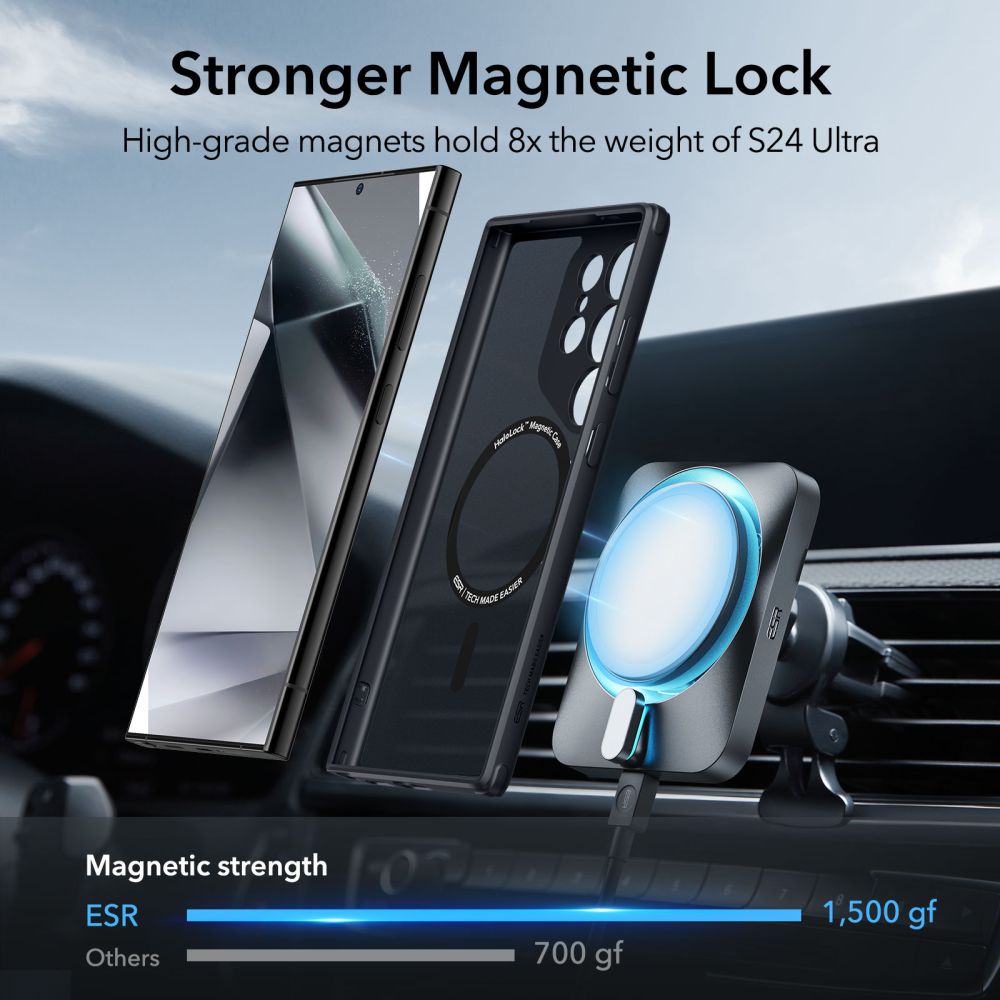 KRYT ESR CH HALOLOCK MAGSAFE GALAXY S24 ULTRA FROSTED BLACK
