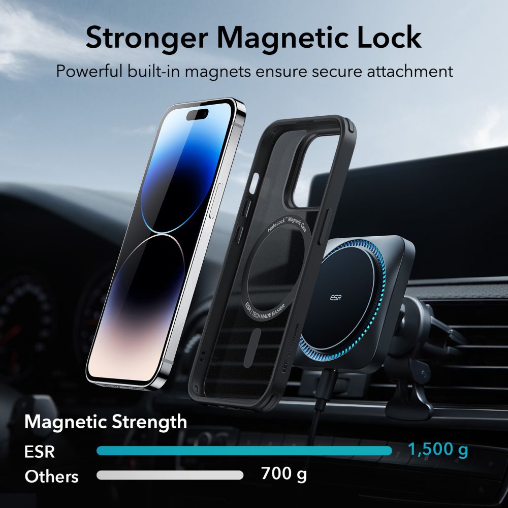 KRYT ESR CH HALOLOCK MAGSAFE IPHONE 14 PRO MAX FROSTED BLACK
