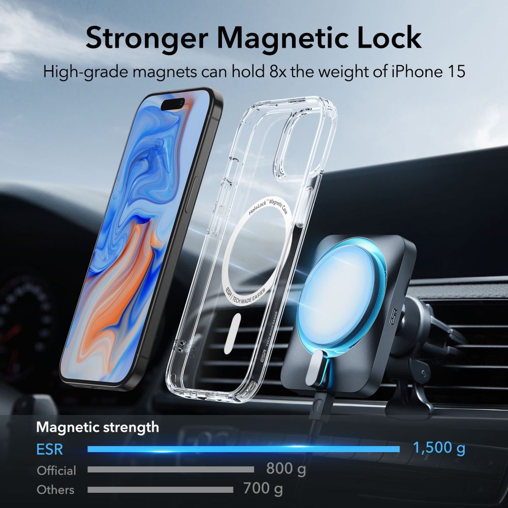 KRYT ESR CH HALOLOCK MAGSAFE IPHONE 15 CLEAR