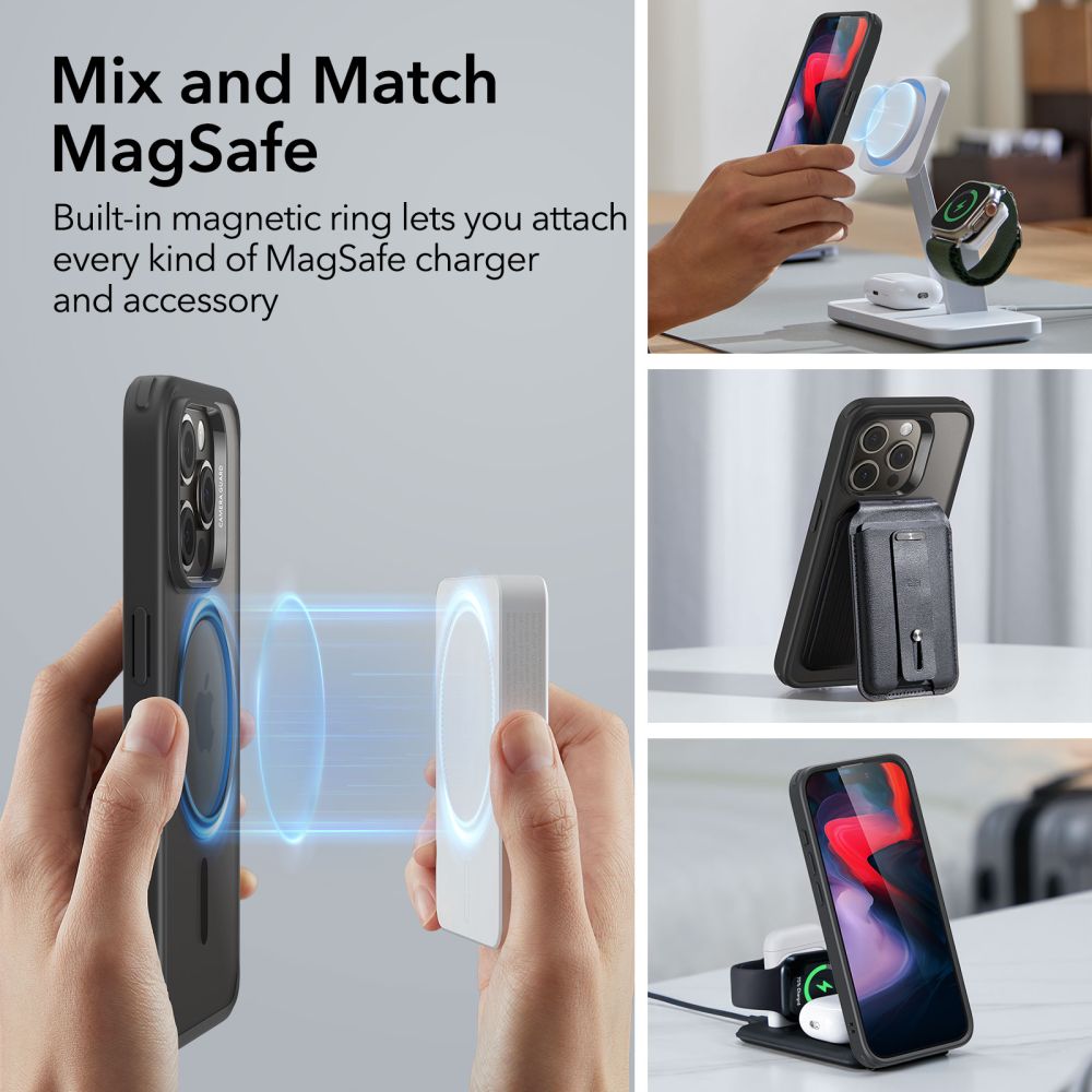  ESR CH HALOLOCK MAGSAFE IPHONE 15 PRO FROSTED BLACK