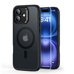KRYT ESR CLASSIC HYBRID HALOLOCK MAGSAFE & TEMPERED GLASS IPHONE 16 FROSTED BLACK