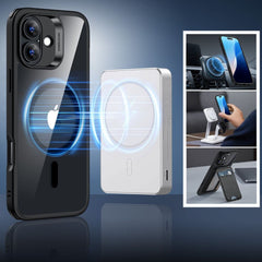 ESR CLASSIC HYBRID HALOLOCK MAGSAFE & STAKLO ODPORNO IPHONE 16 PLUS PROZIRNO/CRNO