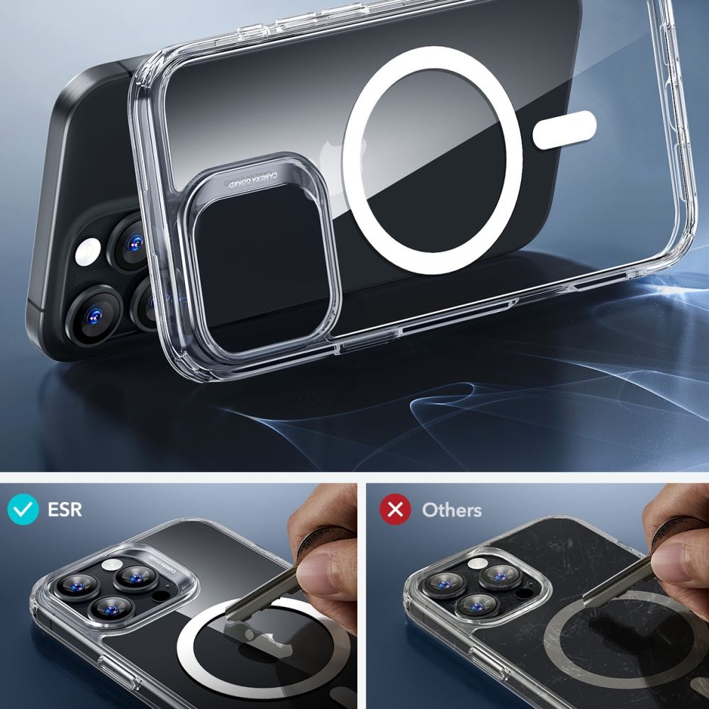 ESR CLASSIC HYBRID HALOLOCK MAGSAFE &  OD STAKLA IPHONE 16 PRO MAX PROZIRNA