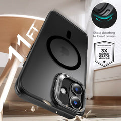 KRYT ESR CLASSIC HYBRID KICKSTAND HALOLOCK MAGSAFE & TEMPERED GLASS IPHONE 16 FROSTED BLACK