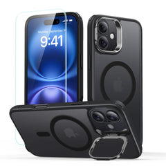 KRYT ESR CLASSIC HYBRID KICKSTAND HALOLOCK MAGSAFE & TEMPERED GLASS IPHONE 16 FROSTED BLACK