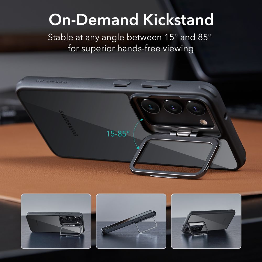 KRYT ESR CLASSIC KICKSTAND GALAXY S23+ PLUS CLEAR/BLACK