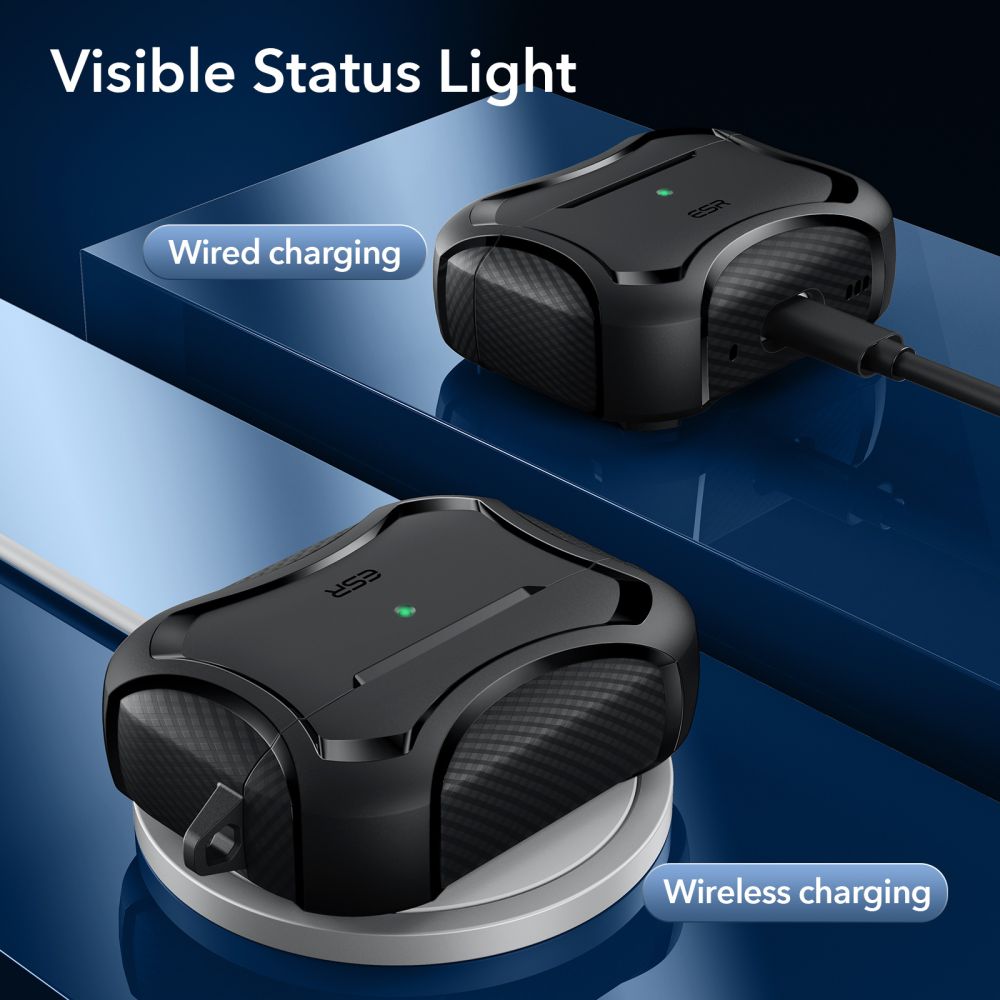 PUZDRO  ESR CYBER ARMOR HALOLOCK MAGSAFE APPLE AIRPODS PRO 1 / 2 BLACK