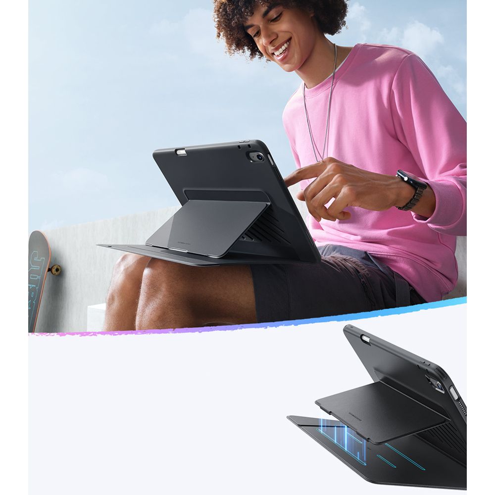 KRYT ESR FLIP HYBRID IPAD AIR 13” 1 / 2 / 2024-2025 BLACK
