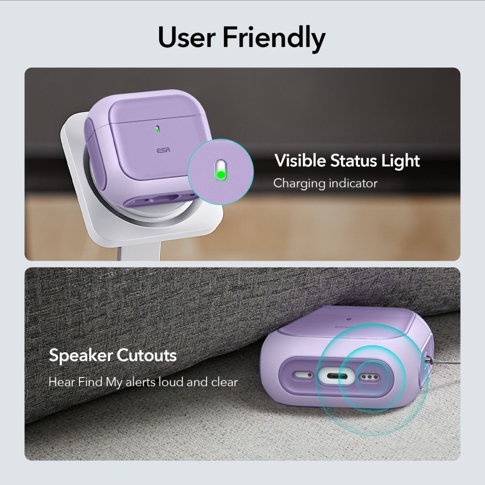 PUZDRO ESR ORBIT HALOLOCK MAGSAFE APPLE AIRPODS 4 PURPLE
