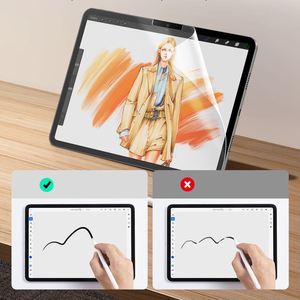 2X OCHRANNÁ FÓLIA ESR PAPER FEEL 2-PACK IPAD AIR 11 6 / 2024 MATTE CLEAR