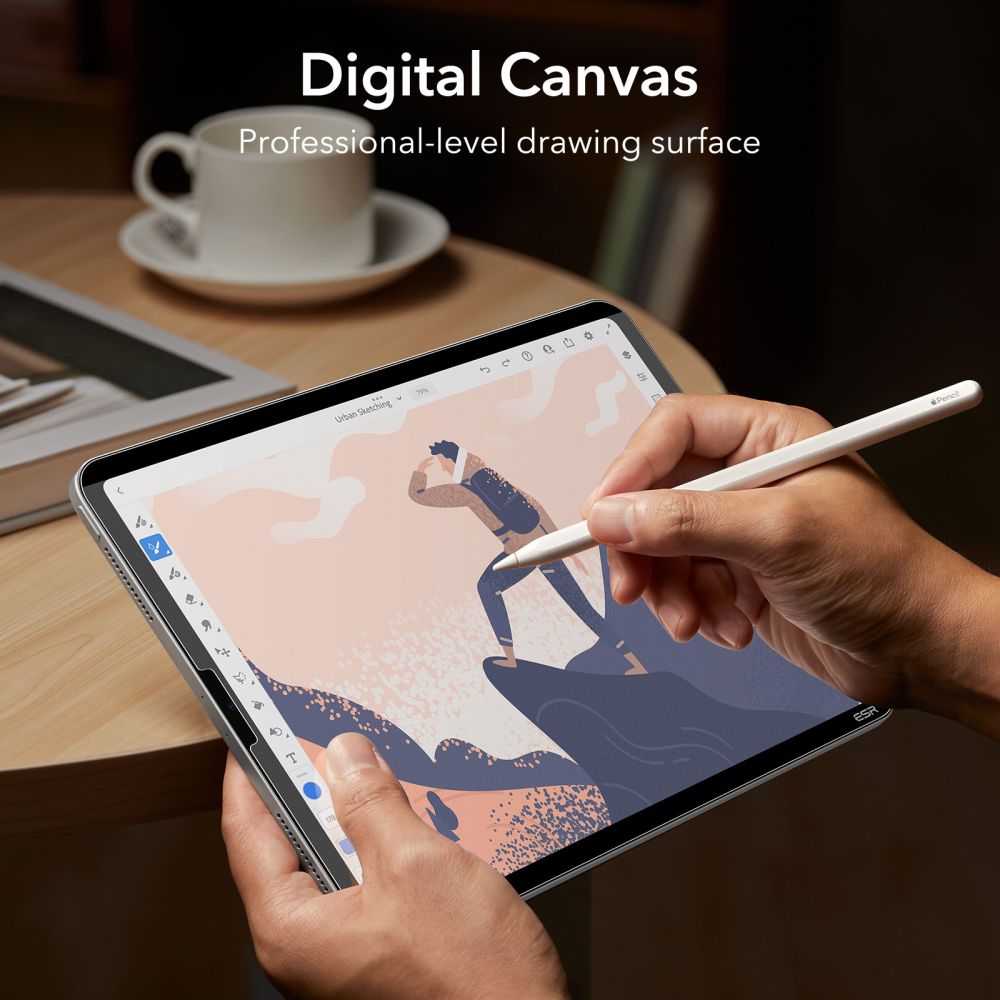 ZAŠTITNA  ESR PAPER FEEL MAGNETSKA IPAD AIR 10.9 4 / 5 / 6 / 2020-2024 / PRO 11 2 / 3 / 4 / 2020-2022 MATTE CLEAR