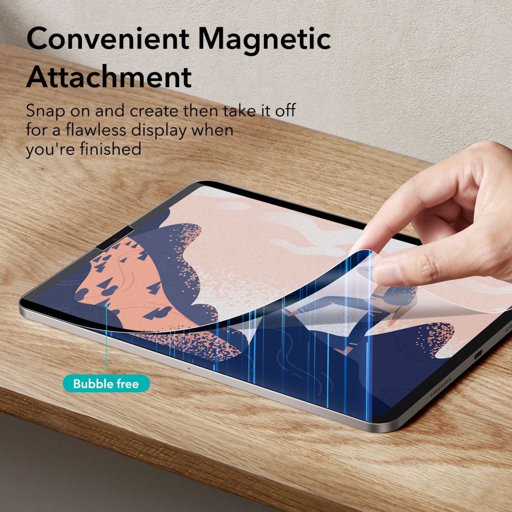 ZAŠTITNA  ESR PAPER FEEL MAGNETSKA IPAD AIR 10.9 4 / 5 / 6 / 2020-2024 / PRO 11 2 / 3 / 4 / 2020-2022 MATTE CLEAR