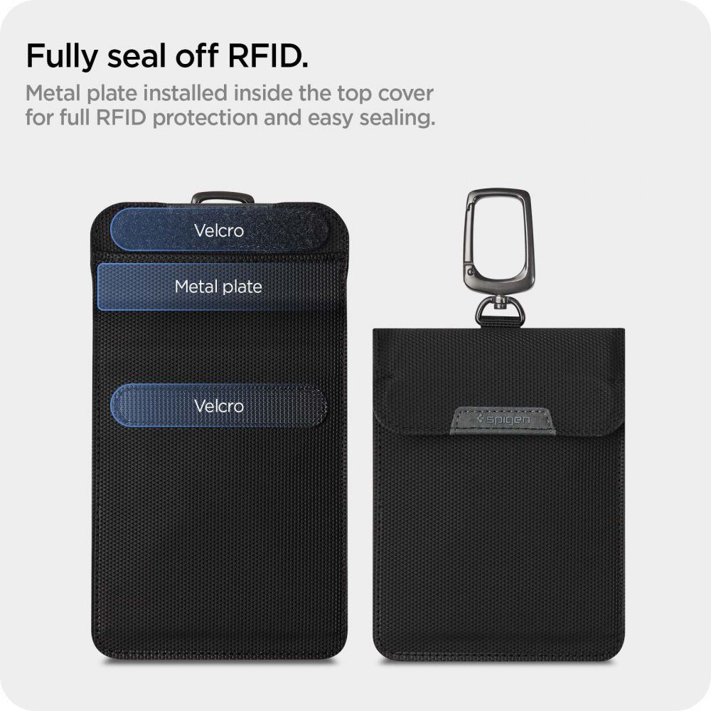 FARADAYOVA KLIETKA SPIGEN POUCH KEYLESS RFID SIGNAL BLOCKER BLACK