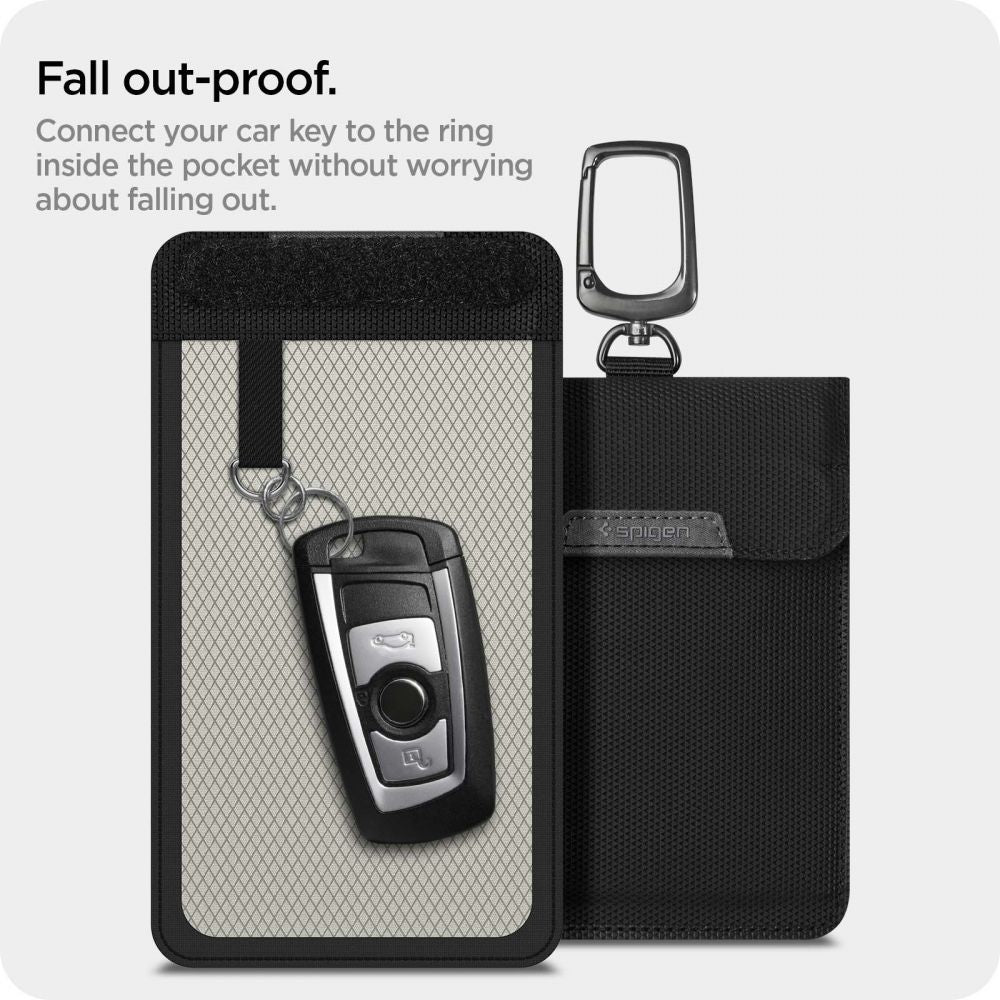 FARADAYOVA KLIETKA SPIGEN POUCH KEYLESS RFID SIGNAL BLOCKER BLACK