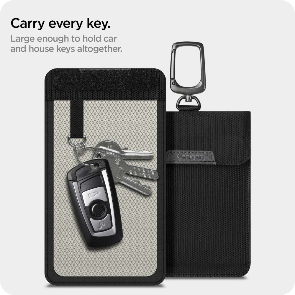 FARADAYOVA KLIETKA SPIGEN POUCH KEYLESS RFID SIGNAL BLOCKER BLACK