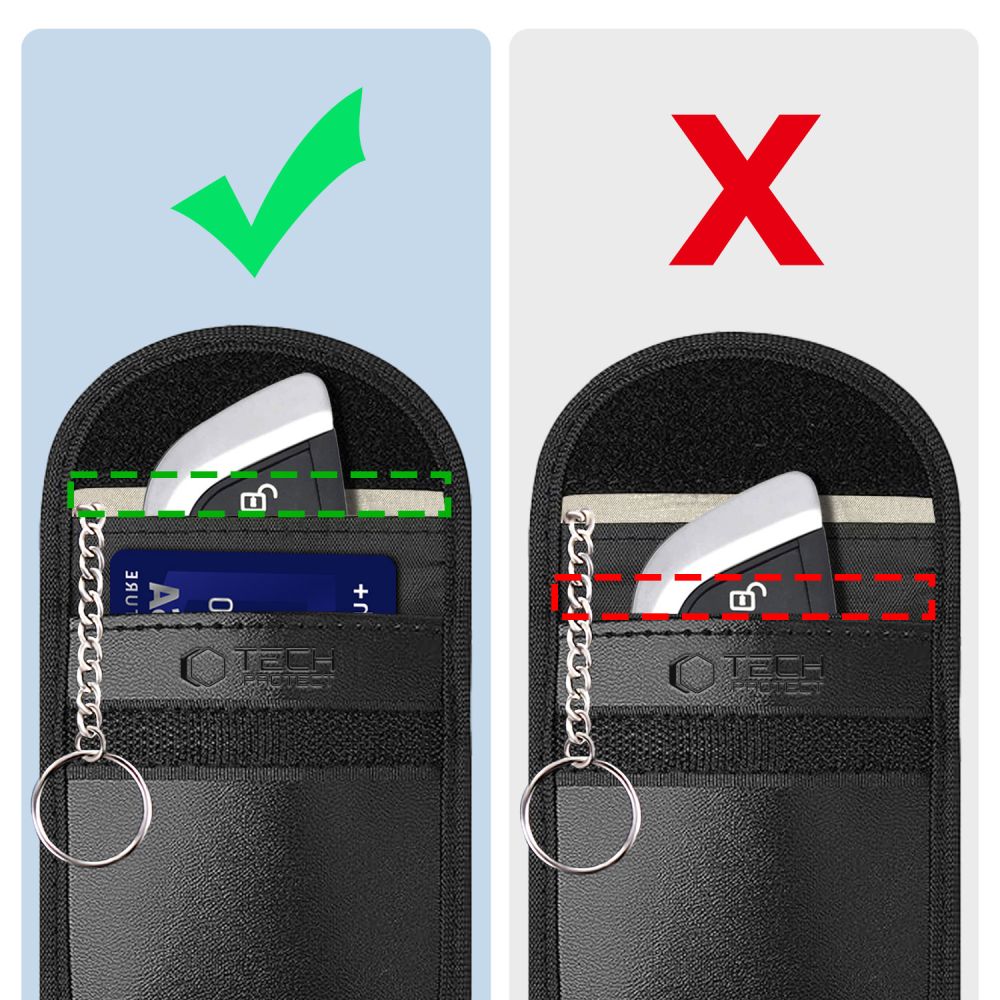 TECH-PROTECT KLR100 POUCH KEYLESS RFID SIGNAL BLOCKER CASE BLACK