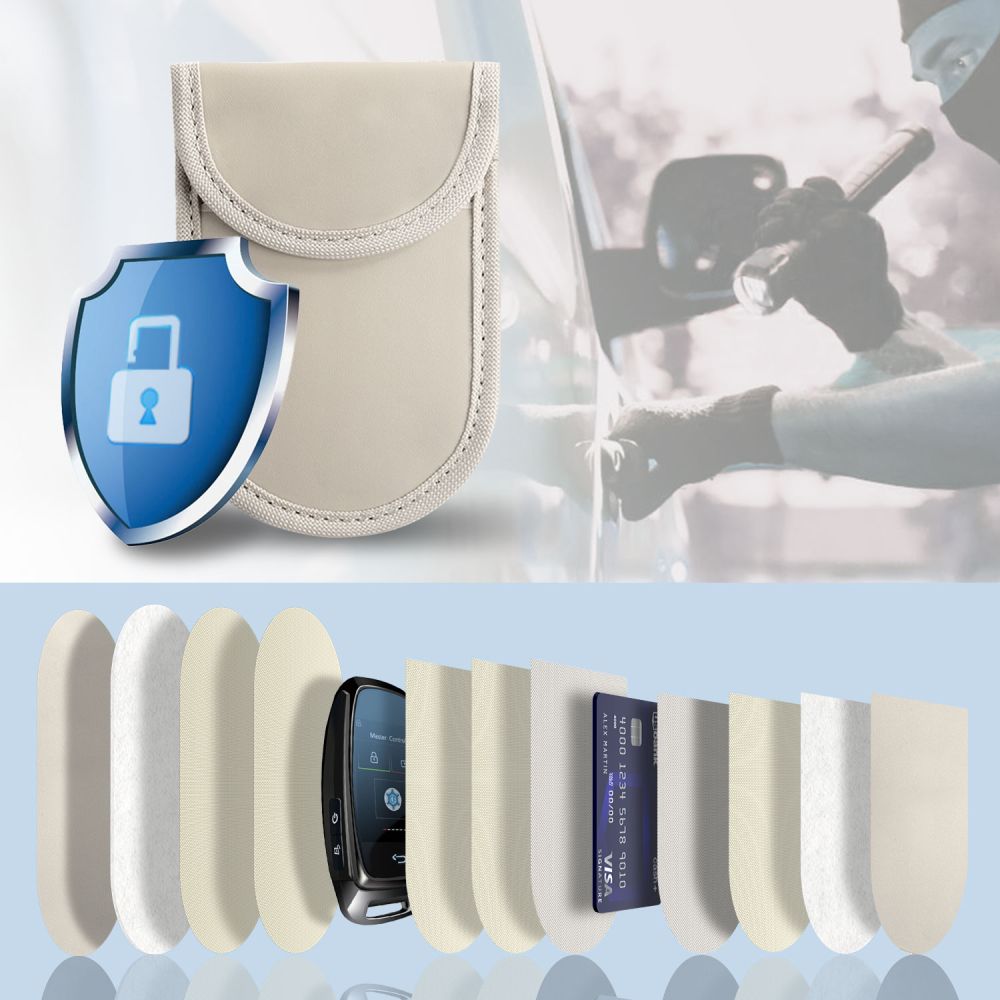 TECH-PROTECT KLR100 POUCH KEYLESS RFID SIGNAL BLOCKER CASE CAFFE LATTE