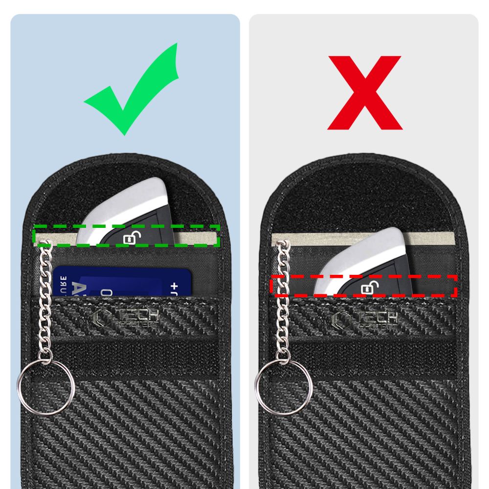 TECH-PROTECT KLR100 POUCH KEYLESS RFID SIGNAL BLOCKER CASE CARBON