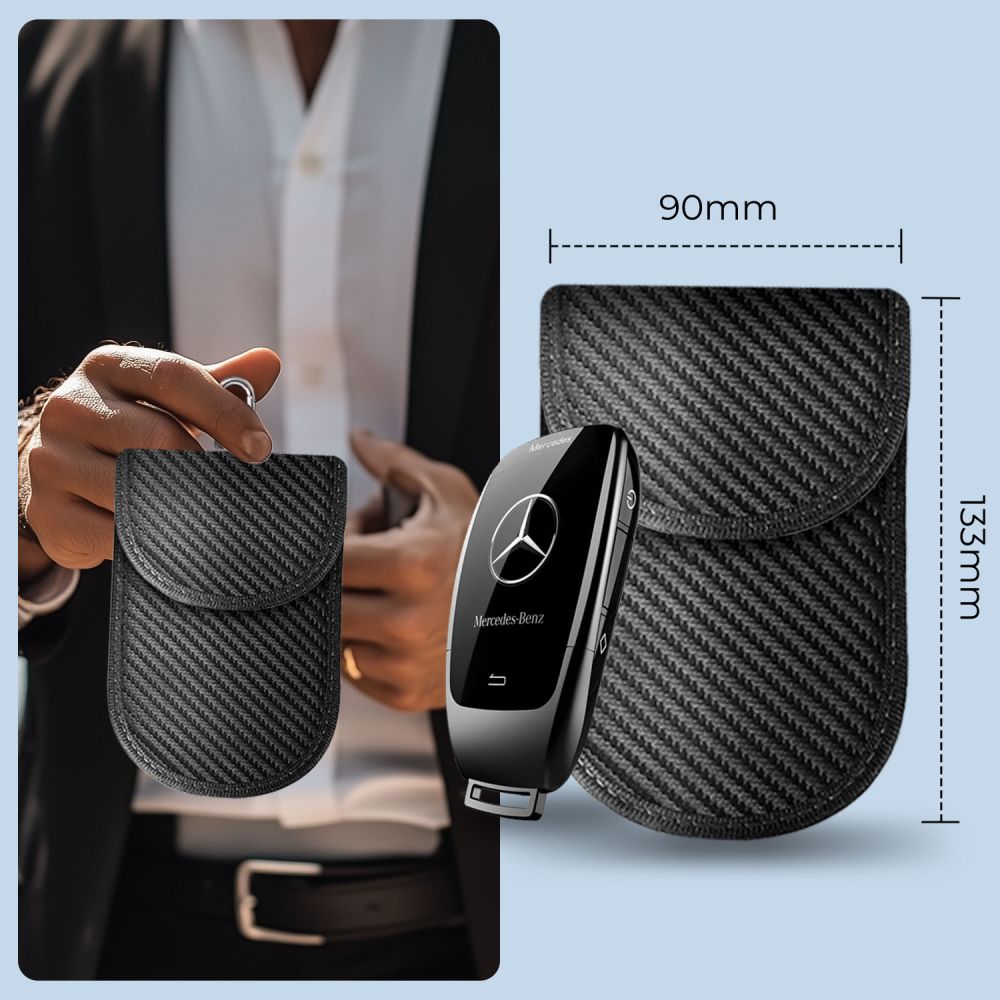 TECH-PROTECT KLR100 POUCH KEYLESS RFID SIGNAL BLOCKER CASE CARBON