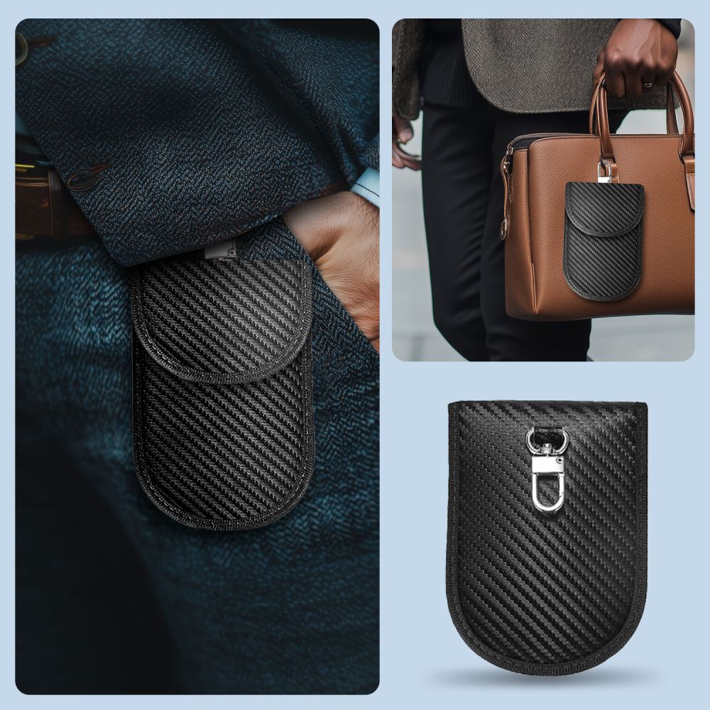 TECH-PROTECT KLR100 POUCH KEYLESS RFID SIGNAL BLOCKER CASE CARBON