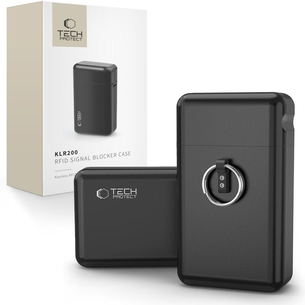 TECH-PROTECT KLR200 METAL KEYLESS RFID SIGNAL BLOCKER CASE BLACK
