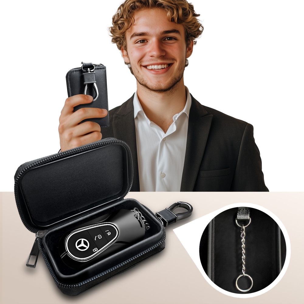 FARADAYA TECH-PROTECT KLR300 POUCH KEYLESS RFID SIGNAL BLOCKER CASE BLACK