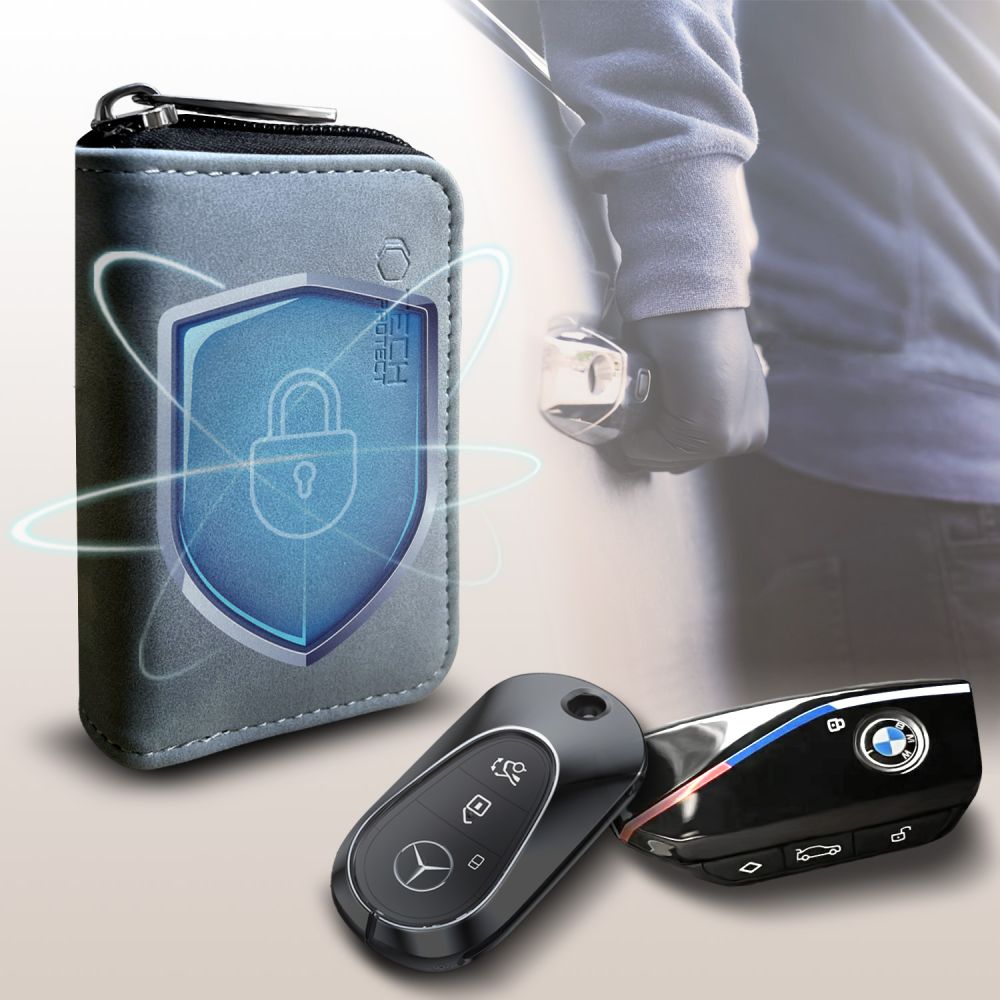 FARADAYA TECH-PROTECT KLR300  BEZKLJUČNI RFID SIGNAL BLOCKER  SIVI CRAYON