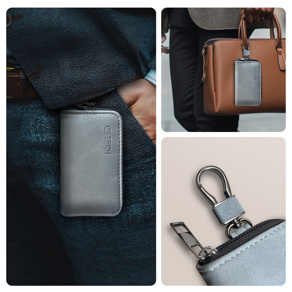 FARADAYA TECH-PROTECT KLR300  BEZKLJUČNI RFID SIGNAL BLOCKER  SIVI CRAYON