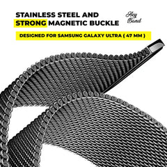 METALNA TRAKA ZA SAMSUNG GALAXY WATCH ULTRA (47 MM) HEYBAND MILANESE SREBRNA 