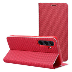 KNIŽKOVÝ KRYT NA SAMSUNG GALAXY A55 5G HEYCASE LUNA WALLET PURE RED