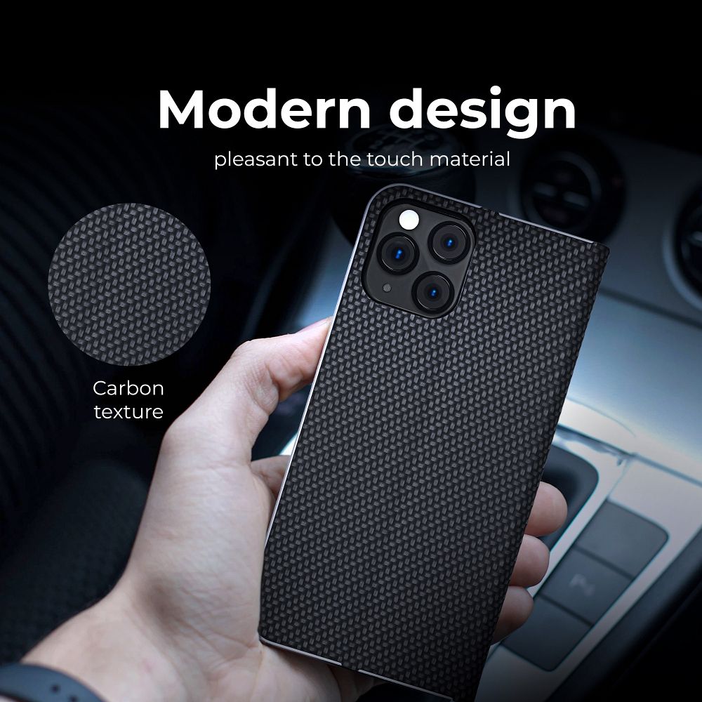 KNIŽKOVÝ KRYT NA SAMSUNG A35 5G HEYCASE WALLET CARBON BLACK