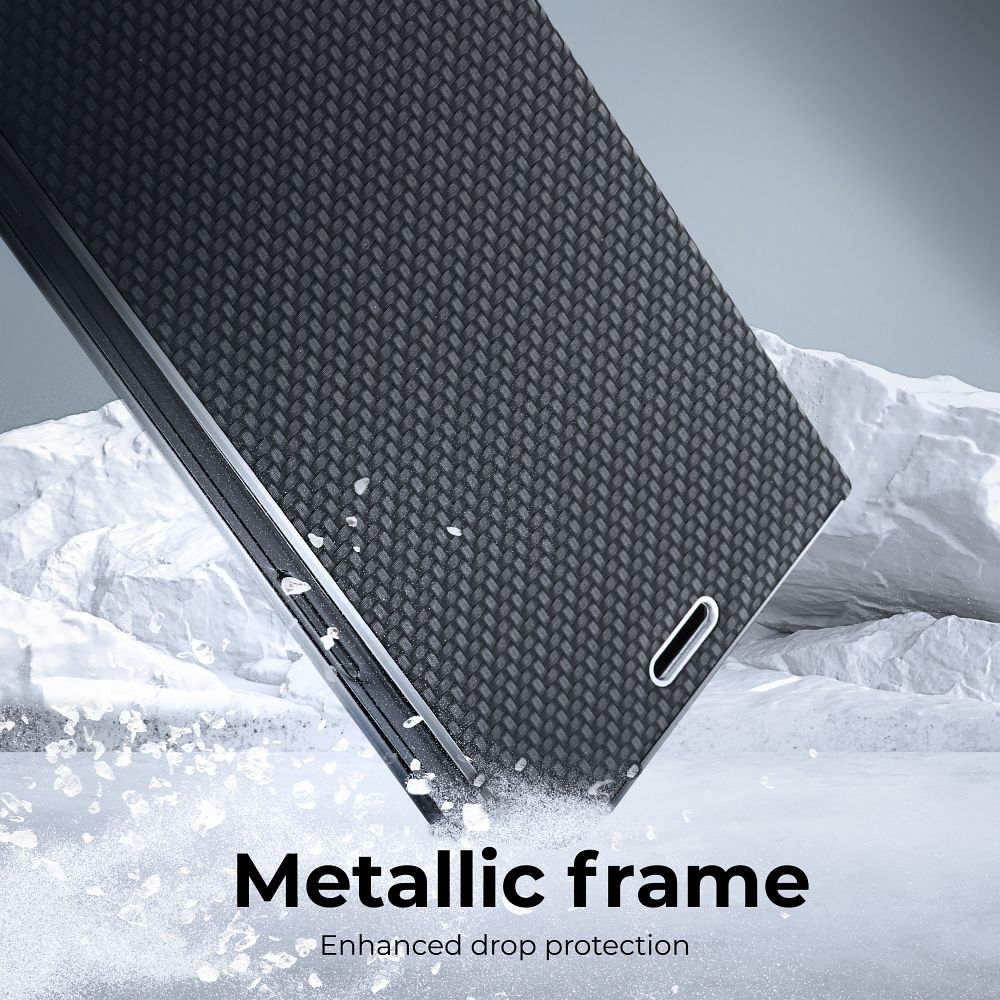 KNIŽKOVÝ KRYT NA SAMSUNG A35 5G HEYCASE WALLET CARBON BLACK