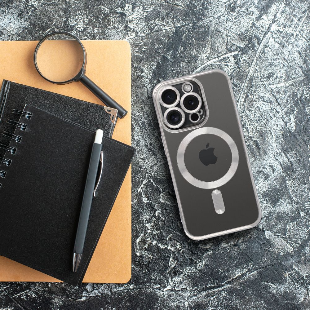  ZA IPHONE 16 PRO HEYCASE MAGSAFE MAG SHINE SREBRNA