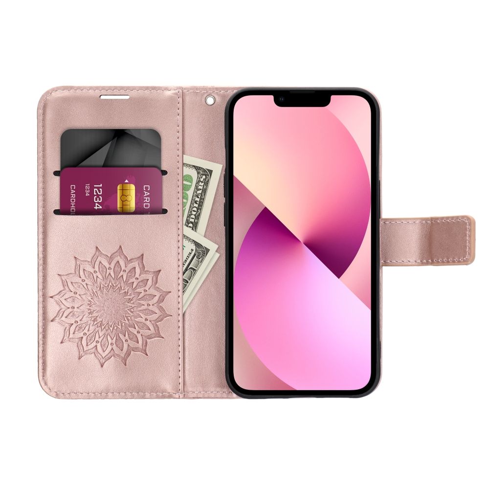 KRYT NA IPHONE 16 PLUS HEYCASE MEZZO WALLET MANDALA ROSE GOLD