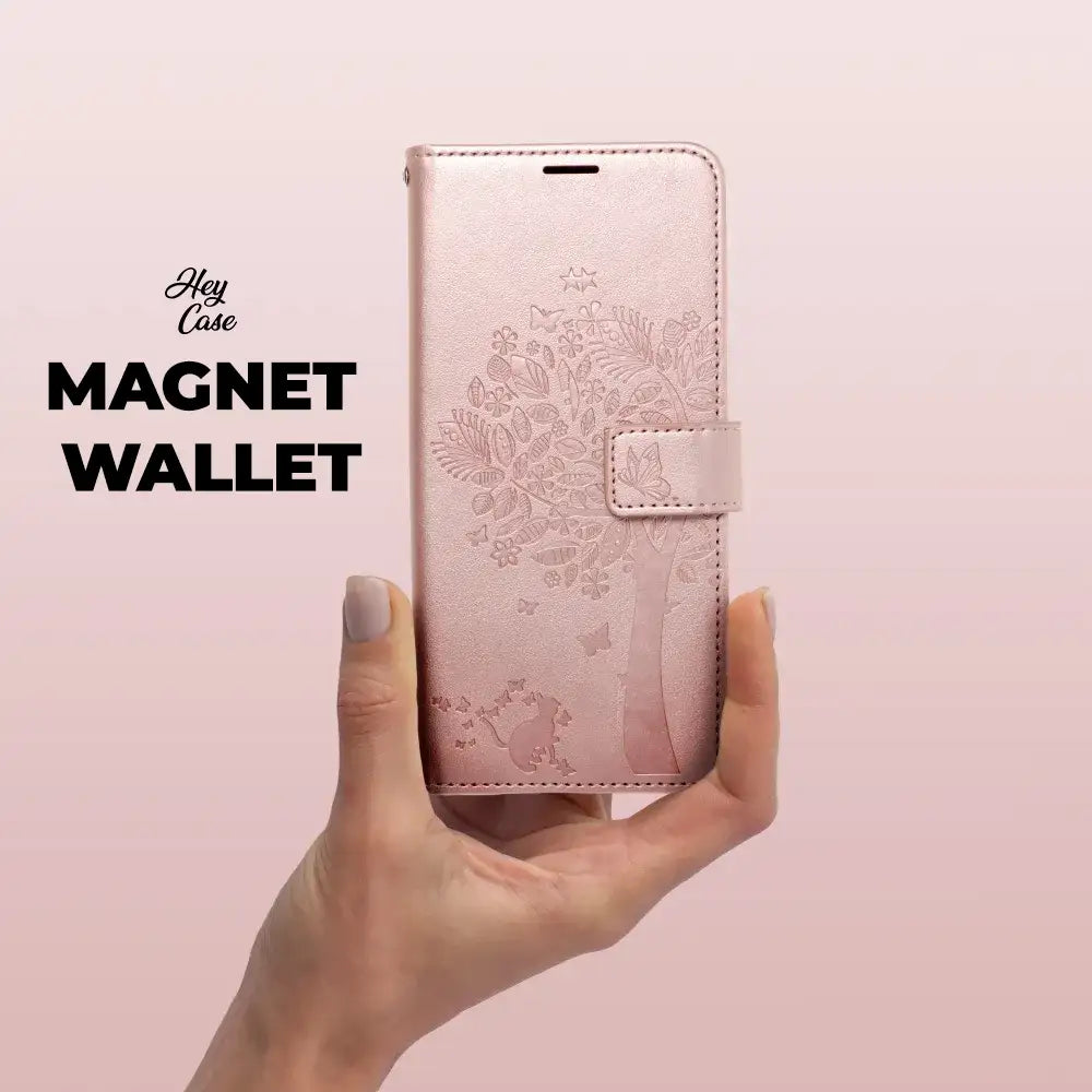 KRYT NA SAMSUNG GALAXY A55 5G HEYCASE MAGNET WALLET WOOD ROSE