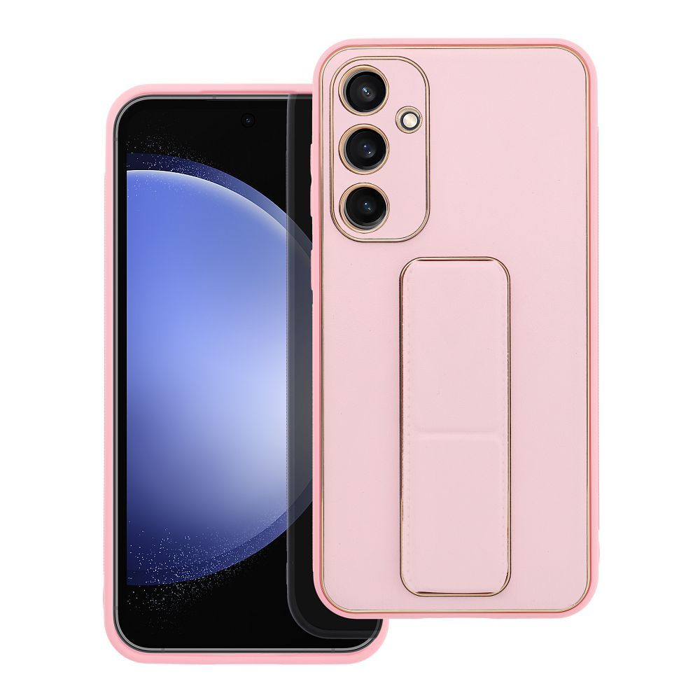 KRYT NA SAMSUNG S24 FE HEYCASE LEATHER STAND PINK