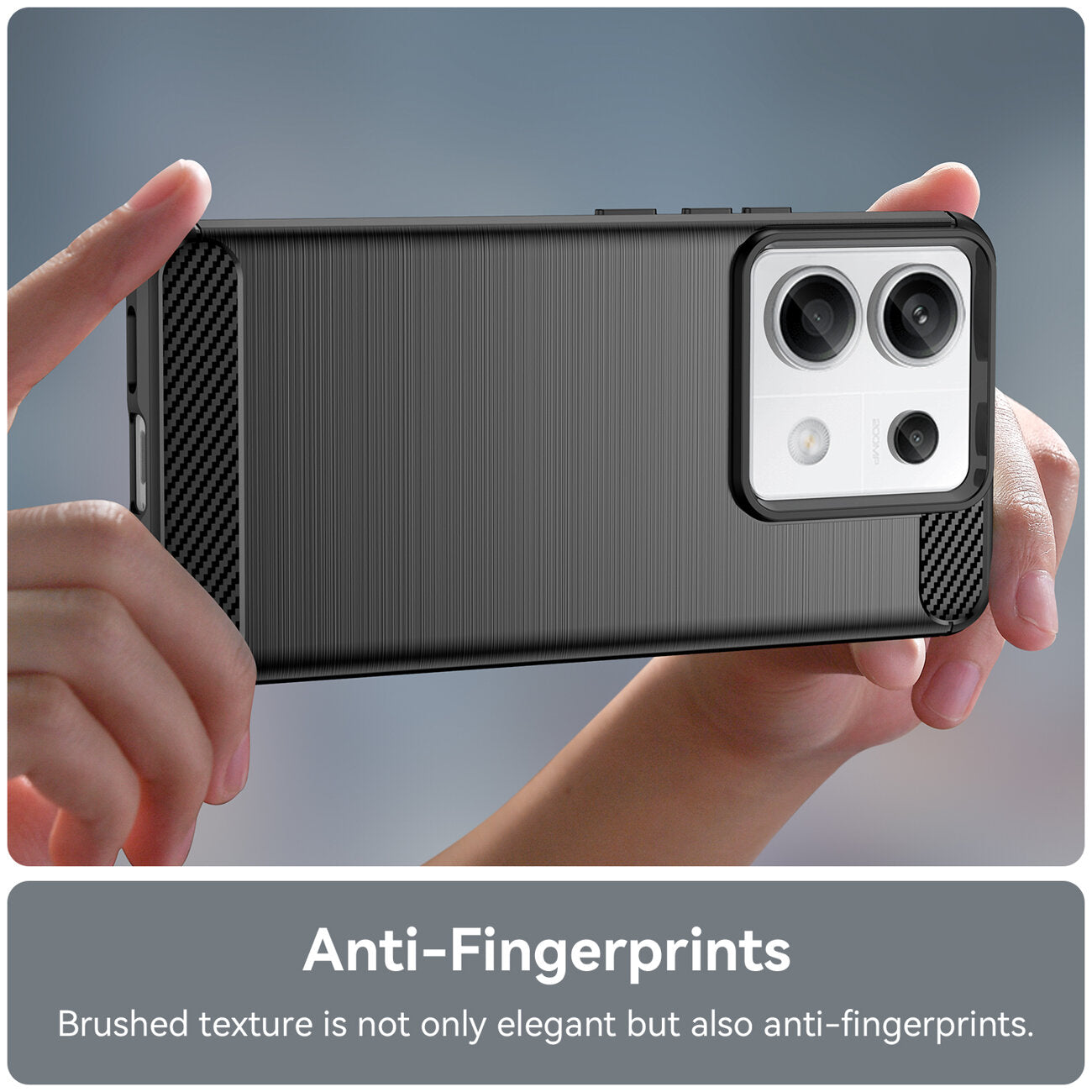 Kryt HeyCase Carbon Xiaomi Redmi Note 13 Pro Plus Black