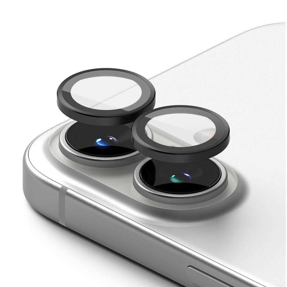 ZAŠTITNO OJAČANO STAKLO ZA LEĆU KAMERE NA IPHONE 16 / 16 PLUS RINGKE  KAMERE PROTECTOR 2-PACK CRNA