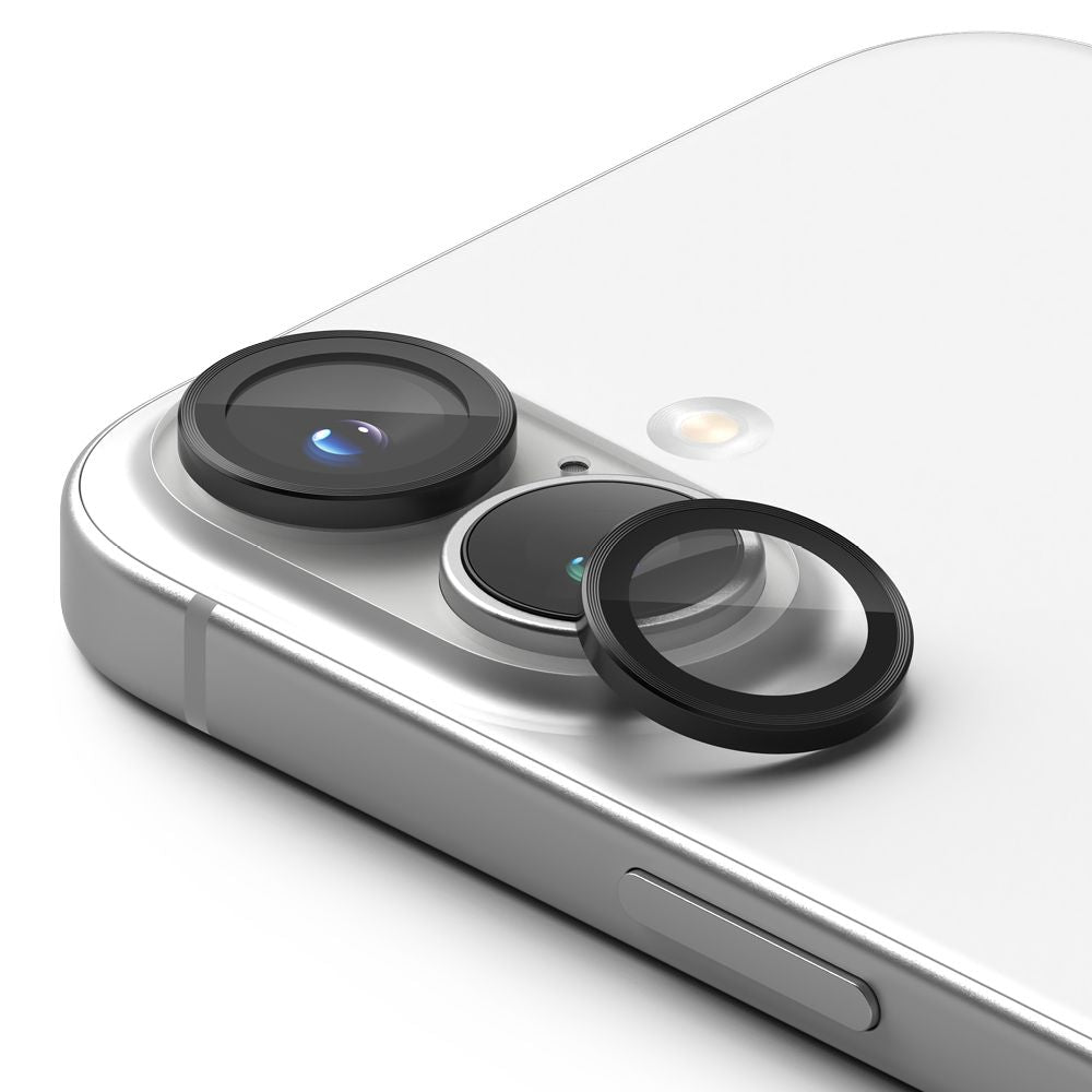 ZAŠTITNO OJAČANO STAKLO ZA LEĆU KAMERE NA IPHONE 16 / 16 PLUS RINGKE  KAMERE PROTECTOR 2-PACK CRNA