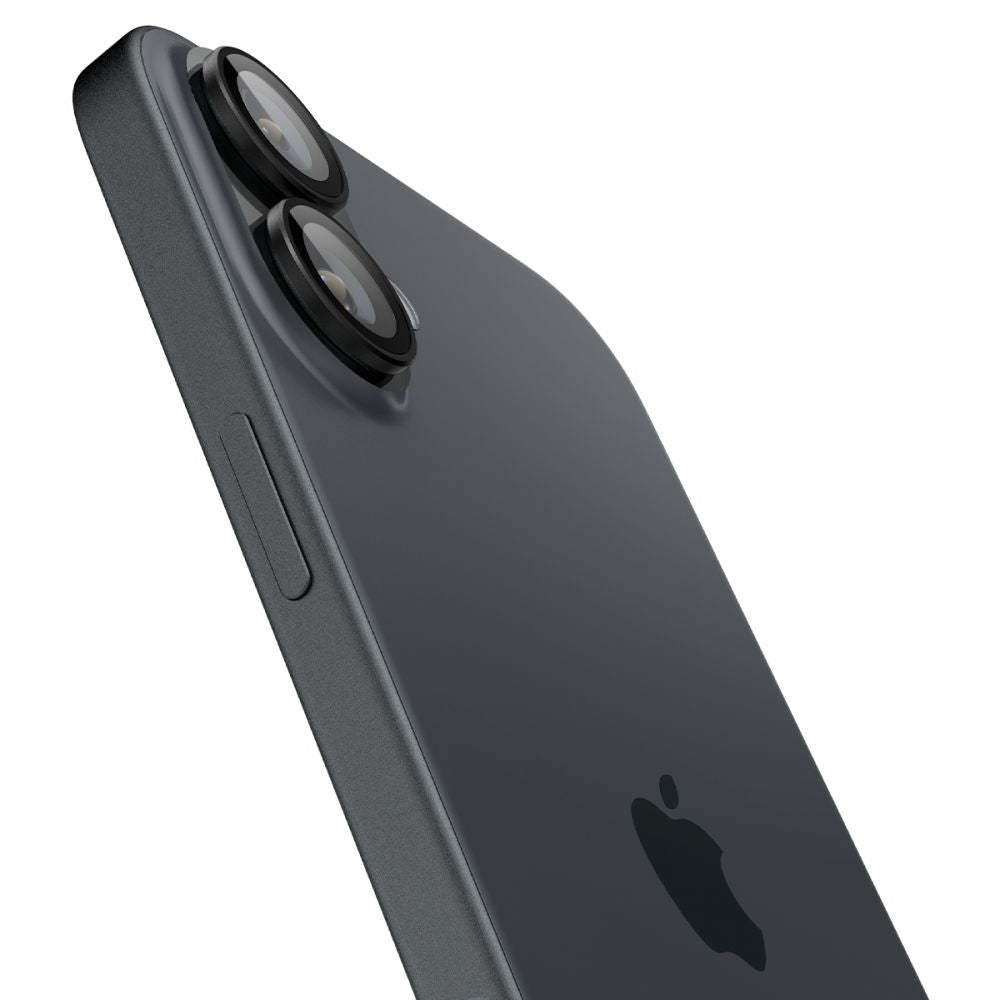 ZAŠTITNO TVRDO STAKLO ZA LEĆU FOTOGRAFSKOG APARATA SPIGEN OPTIK PRO  ”EZ FIT” ZAŠTITNIK KAMERE 2-PACK IPHONE 16 / 16 PLUS CRNA