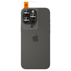 ZAŠTITNO TVRDO STAKLO ZA LEĆU FOTOGRAFSKOG APARATA SPIGEN OPTIK PRO  ”EZ FIT” ZAŠTITNIK KAMERE 2-PACK IPHONE 16 PRO / PRO MAX PUSTINJSKI TITAN