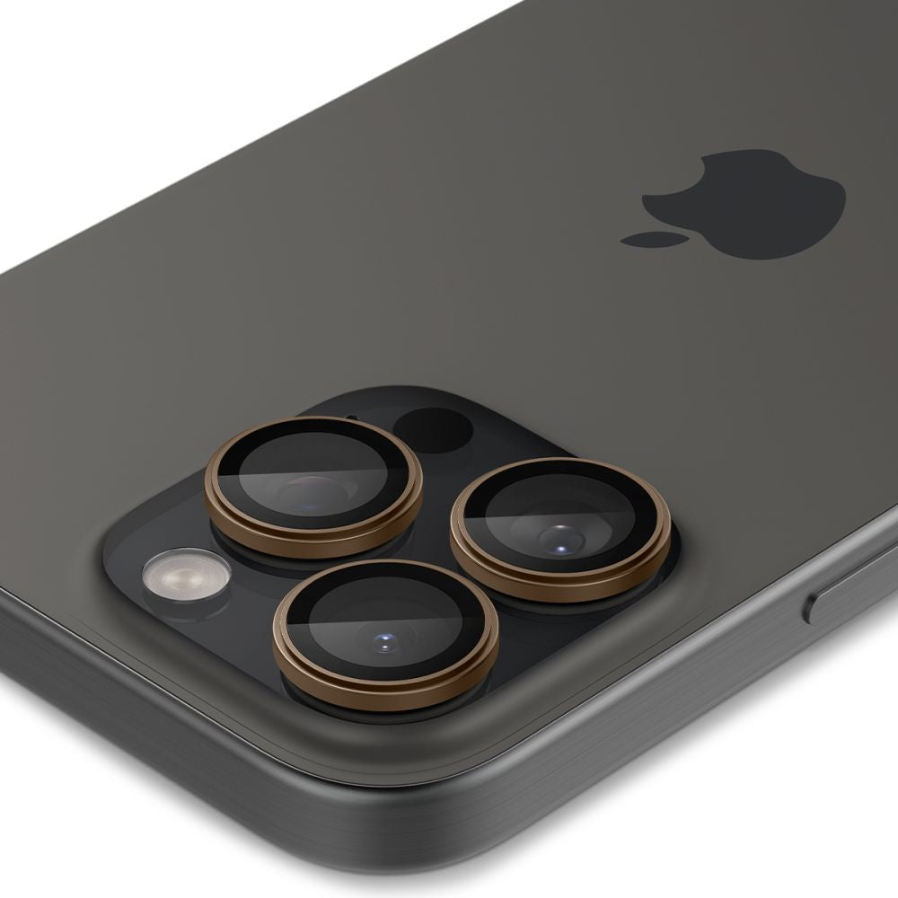 ZAŠTITNO TVRDO STAKLO ZA LEĆU FOTOGRAFSKOG APARATA SPIGEN OPTIK PRO  ”EZ FIT” ZAŠTITNIK KAMERE 2-PACK IPHONE 16 PRO / PRO MAX PUSTINJSKI TITAN