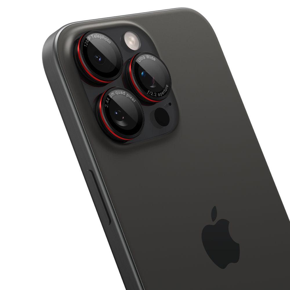 ZAŠTITNO OJAČANO STAKLO ZA LEĆU FOTOGRAFSKOG APARATA SPIGEN OPTIK PRO L-SERIJA GLAS.TR "EZ FIT"  2-PACK IPHONE 14 PRO / PRO MAX / 15 PRO / PRO MAX / 16 PRO / 16 PRO MAX CRNA
